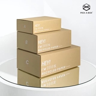 กล่อง ECO BOX (Size A) - 20 ใบ : กล่องพัสดุรักษ์โลกผลิตจากเยื่อไม้รีไซเคิล PICK A BOX