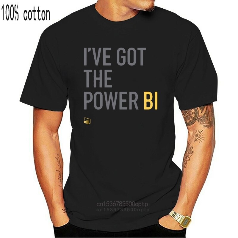 เสื้อวินเทจชาย - ผ้าฝ้าย 100% โอคอที่กําหนดเองพิมพ์ผู้ชายเสื้อยืดฉันเคยมีเสื้อยืดผู้หญิง Power BI เ