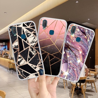 สีสันเรียบง่าย เคส VIVO Y11 2019 1906 Y3 เคสโทรศัพท์เคสกันกระแทกซิลิโคนใสนุ่มเต็มกล้องปก 301-1