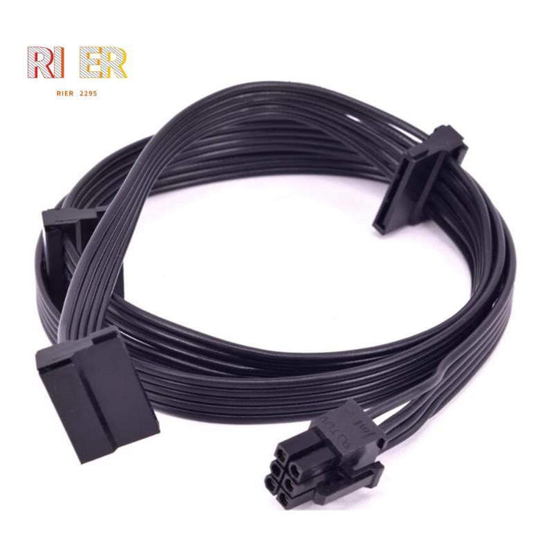 สายจ่ายไฟชาย Pcie 6Pin คือ 3 SATA สําหรับ Seasonic FOCUS Plus Platinum FOCUS + Series 850PX 750PX 650PX 550PX PSU