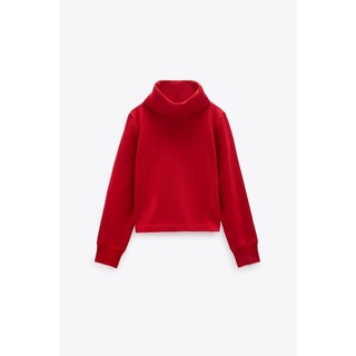 zara copped sweaterคอเต่า สีแดง