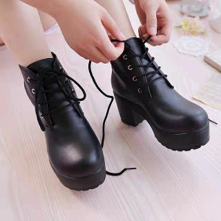 🍁พร้อมส่งจากไทย🍁 รองเท้าบูท ส้นสูง 7 cm มีถึงไซส์ 41 (Ankle boots) +1-2 ไซส์ค่ะ (1314)