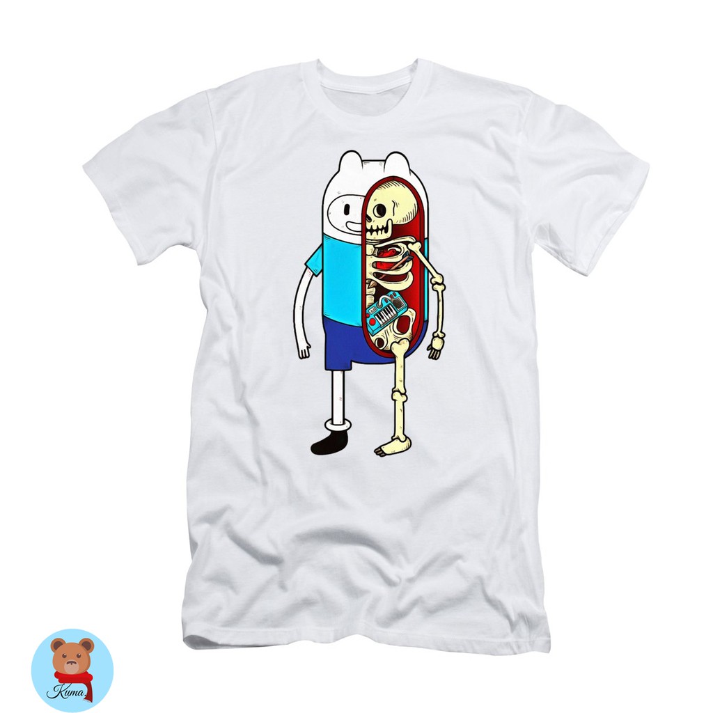 ✅พร้อมส่ง Finn the Human T-shirt Adventure Time🇯🇵เสื้อตัวละครในเรื่อง Adventure time ยี่ห้อTeehub นำเข้า