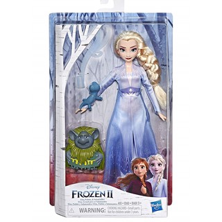 Disney Frozen Elsa Fashion Doll in Travel Outfit Iwith Pabbie &amp; Salamander Figures สินค้าใหม่ ลิขสิทธิ์แท้