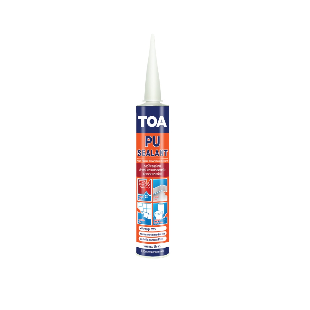 TOA  กาว PU Sealant ทีโอเอ ขนาด 310 มล. กาว พียู ซีลแลนท์ ชนิดยืดหยุ่น ใช้อุดรอยต่อ รอยรั่ว กันน้ำKn