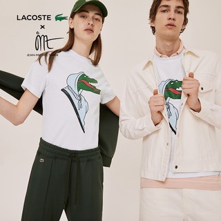 【hot sale】Lacoste X Jean Tixier Co - Randed เสื้อยืดสําหรับผู้ชายและผู้หญิง | Th0413 N1