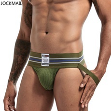 JOCKMAIL กางเกงในชายเซ็กซี่กรีฑาผู้ชาย Jockstrap กางเกงเอวกว้าง