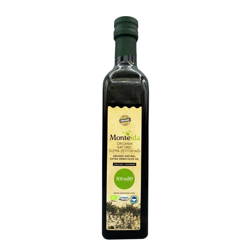 Monteida น้ำมันมะกอกบริสุทธิ์ สกัดเย็นครั้งแรก Organic Extra Virgin Olive Oil First cold press (500m