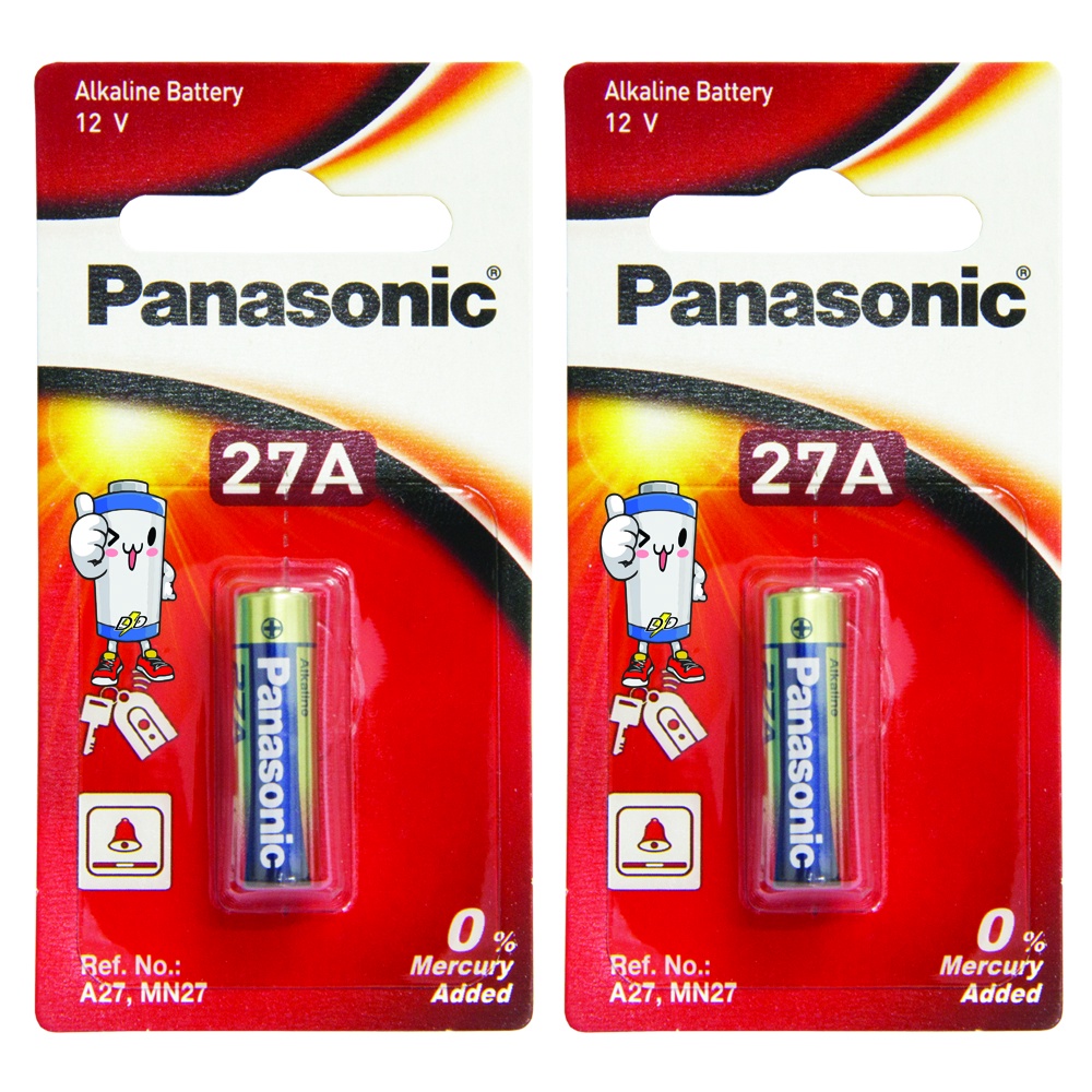 ถ่าน Alkaline รุ่น 27A (panasonic Alkaline 27A 12V.) ของแท้ จำนวน 2ก้อน ...