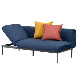 Modernform X PDM โซฟา COLLY ปรับยกขวา W180XD91XH70 ขาเทา เบาะหุ้มผ้า พร้อมหมอนอิง 2 ใบ 180 Cm Fabric สีน้ำเงิน