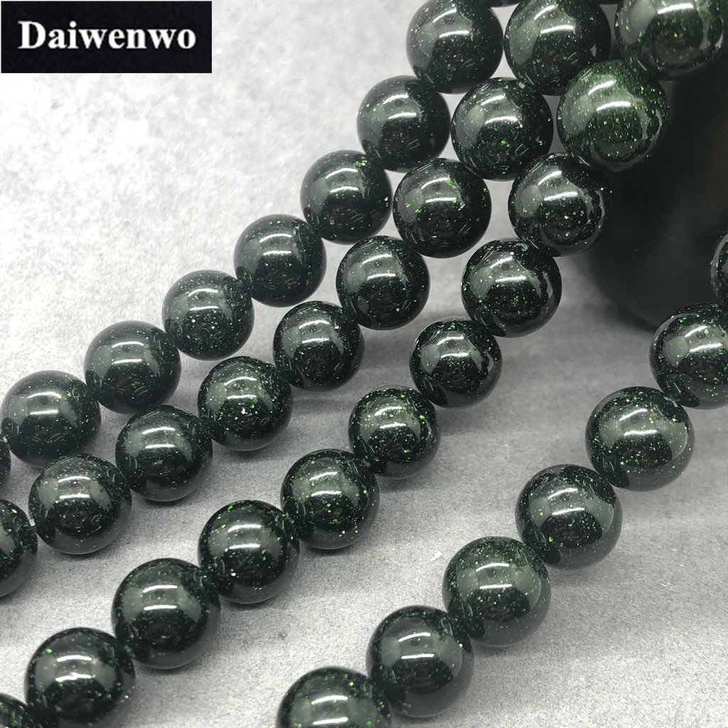 Green Sand Dinas Beads สีเขียวทราย Dinas ลูกปัดหินรอบพลอยธรรมชาติหลวม Spacer DIY ขายส่ง