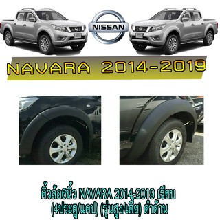 คิ้วล้อ6นิ้ว นิสสัน นาวารา Nissan Navara 2014-2019 เรียบ (4ประตู/แคป) (รุ่นสูง/เตี้ย) ดำด้าน