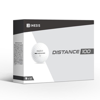 ลูกกอล์ฟ 12 ลูก/แพ็ค INESIS DISTANCE 100 GOLF BALL X12