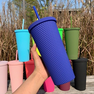 พร้อมส่ง แก้วหนาม 24oz BPA free studded cold cup 700 ml