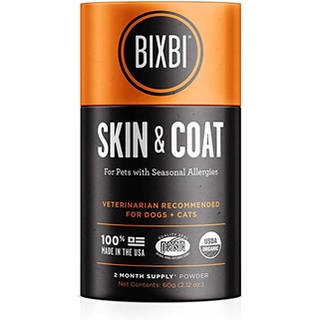 BIXBI Skin &amp; Coat ออแกนนิก 100% อาหารเสริม บำรุงขนสวย ขนหนา เงางาม ผิวแข็งแรง เสริมภูมิ สุนัข-แมว