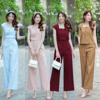 hbstation.shop เสื้อผ้าแฟชั่น ชุดเข้าเซท 3 ชิ้น สีฟ้า ชมพู แดง น้ำตาล พร้อมส่ง