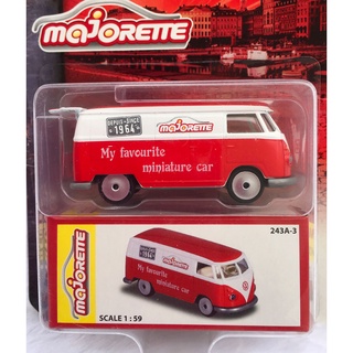 Majorette Volkswagen T1 - Depus 1964 - Red/White Color /Wheels VIN /scale 1/59 (3 inches) PB