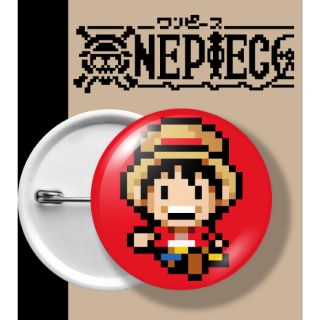 ONE PIECE BADGE PIXEL เข็มกลัด วันพีช ลูฟี่ luffy