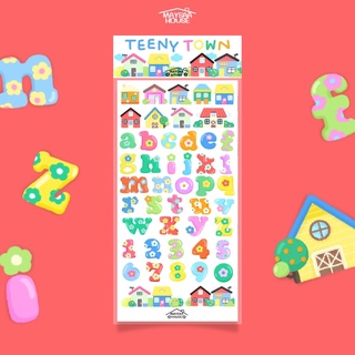 Teeny town sticker สติ๊กเกอร์ใส ลอกออกได้ไม่มีคราบกาว  | MAYSAA.HOUSE