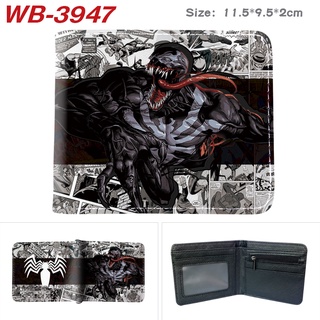 กระเป๋าสตางค์ หนัง PU ใบสั้น ลายการ์ตูน Marvel Avengers Venom Thor น่ารัก เหมาะกับของขวัญ สําหรับนักเรียน
