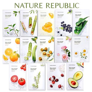 มาส์กเกาหลี เรียล เนเจอร์ มาส์ก ชีท Real Nature Mask Sheet ของแท้ พร้อมส่ง!!!!!!