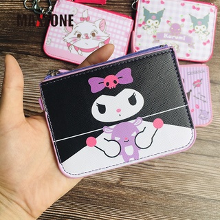 Maxzone กระเป๋าสตางค์ กระเป๋าใส่เหรียญ มีซิป ขนาดเล็ก ลายการ์ตูน Sanrio Kuromi Melody Kawaii ของขวัญวันเกิด