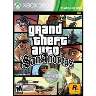 Grand Theft Auto San Andreas HD xbox360 [Region free] แผ่นเกมส์Xbox360 แผ่นไรท์เล่นกับเครื่องที่แปลงแล้ว GTA SAN xbox360