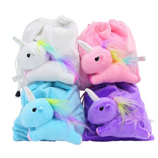 Fin 1 กระเป๋าผู้หญิง กระเป๋าผ้า ถุงผ้า Woman Girl UNICORN Bag No. 222ZX สีขาว