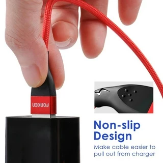 Fonken 3A สายเคเบิลแม่เหล็ก USB ชาร์จเร็ว สายชาร์จ Type C