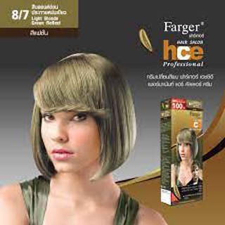 Farger ฟาร์เกอร์ ครีมเปลี่ยนสีผมแฟชั่น เบอร์ 8/7 สีบลอนด์อ่อนประกายหม่นเขียว (8858875700615)