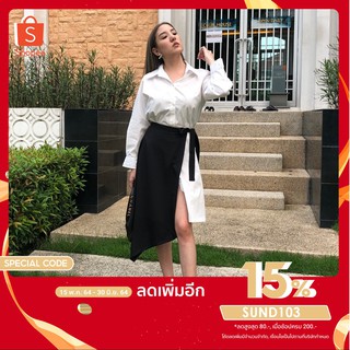 Harlow Classic Waist Tie Shirt Dress เดรสเชิ้ตผูกเอวแบบคลาสสิก สวยหรูลูกคุณหนู ดูแพงมาก