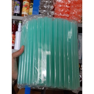 หลอดชาไข่มุกแบบซีล หลอดมุก / สีเขียวมิ้น บรรจุห่อละ100 เส้น ( 5ห่อ 225 บาท )