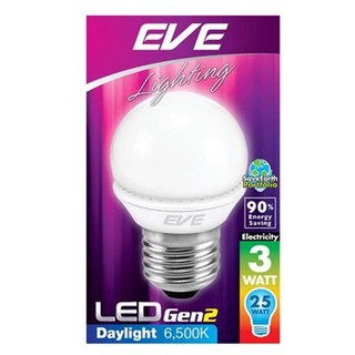 หลอดไฟ LED EVE ROUND GEN2 3 วัตต์ DAYLIGHT E27 จำนวน 1หลอด