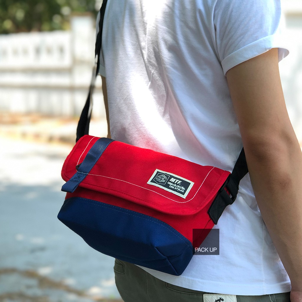 𝗣𝗔𝗖𝗞 𝗨𝗣 กระเป๋าสะพาย MTF รุ่น 6068 (สีแดง)