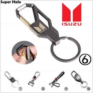 【New】Alloy Metal Logo Motorcycle Keychain Car keychain SET for isuzu