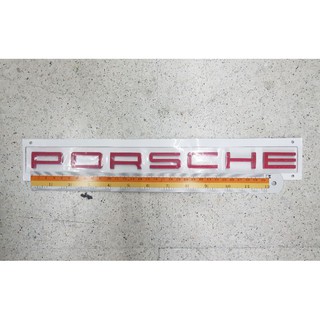 Logo Porches ของรถ Porsche แดง/ดำ ตัวใหญ่ อักษรตัวแยก
