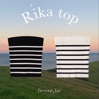 beyour.fav - Rika top เกาะอกไหมพรม สไตล์เกาหลี