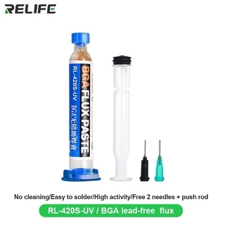 ฟลักซ์หลอด Relife RL-420S-UV RL-421S-OR RL-422S-IM Flux บัดกรีเชื่อมขั้นสูงน้ำมัน Flux จาระบี10cc บัดกรีซ่อมวาง