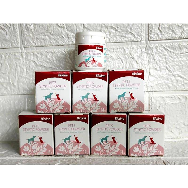 ผงห้ามเลือด Pet Styptic Powder Bioline 14g. สุนัข แมว นก หนู กระต่าย