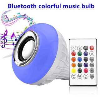 หลอดไฟแอลอีดีเปลี่ยนสี ฟังเพลงได้ บลูทูธไร้สาย Smart E27 12W Ampoule LED Bulb RGB Light Wireless Bluetooth Audio Speaker