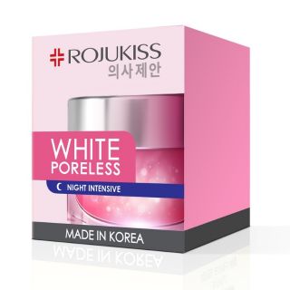 Rojukiss white poreless night cream กระปุกใหญ่ พร้อมส่ง