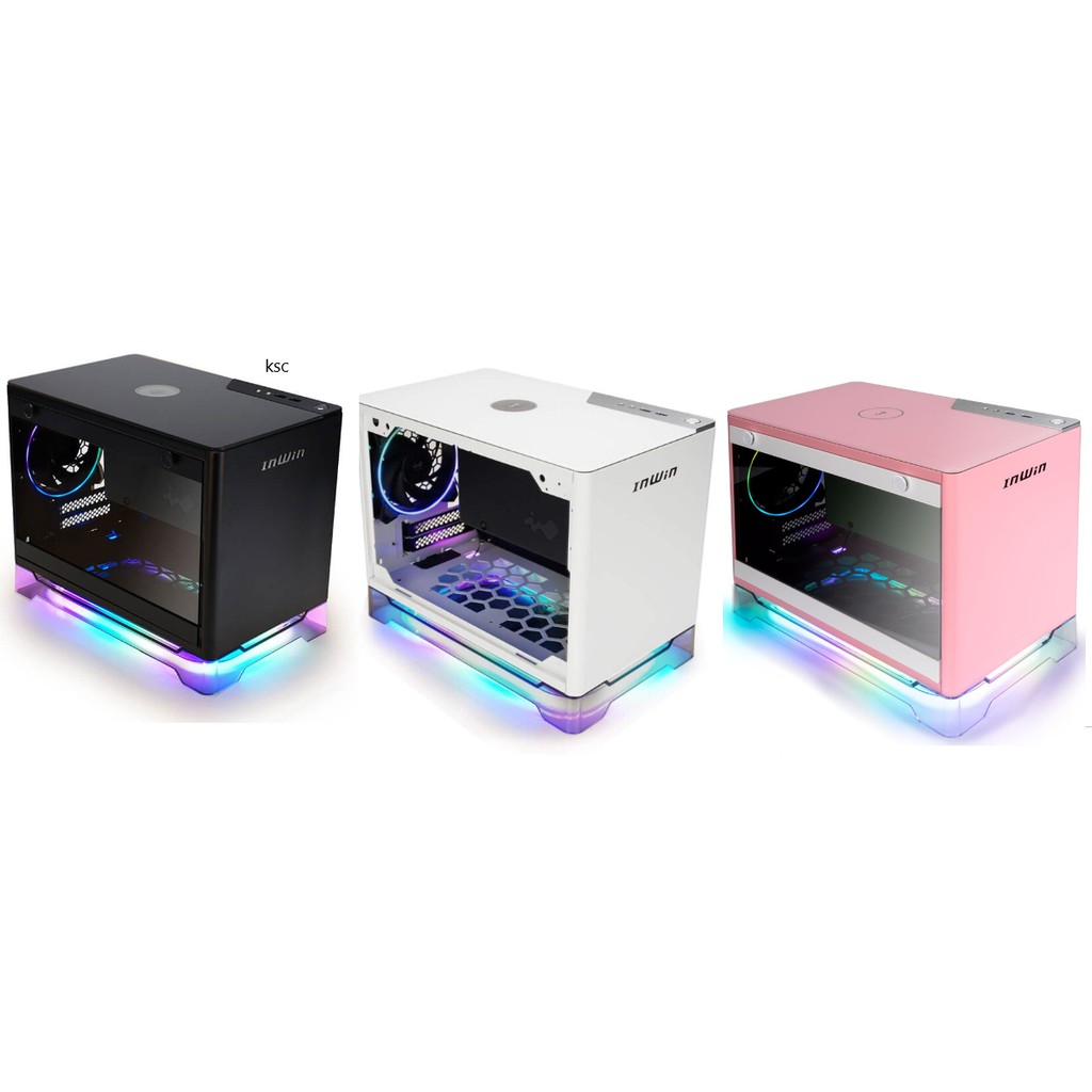 Case&PSU Mini-ITX InWin A1 Plus RGB 650W POWER SUPPLY Tempered Glass White, Black, Pink