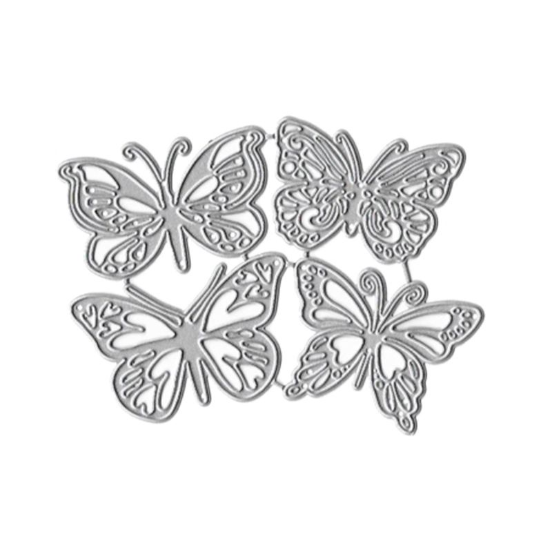 Stat 4 สําหรับผีเสื้อตัดโลหะตายลายฉลุ DIY Scrapbooking อัลบั้มแสตมป์กระดาษ Ca