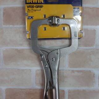 IRWIN VISE-GRIP คีมล็อคตัวซี มีแผ่นรอง ขนาด 11 นิ้ว รุ่น 11SP