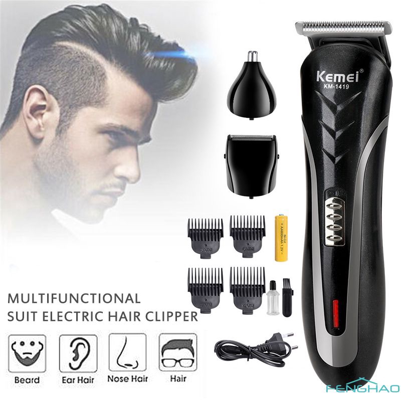 FH】 KEMEI All 3in1 Rechargeable Hair Clipper for Men Waterproof ...