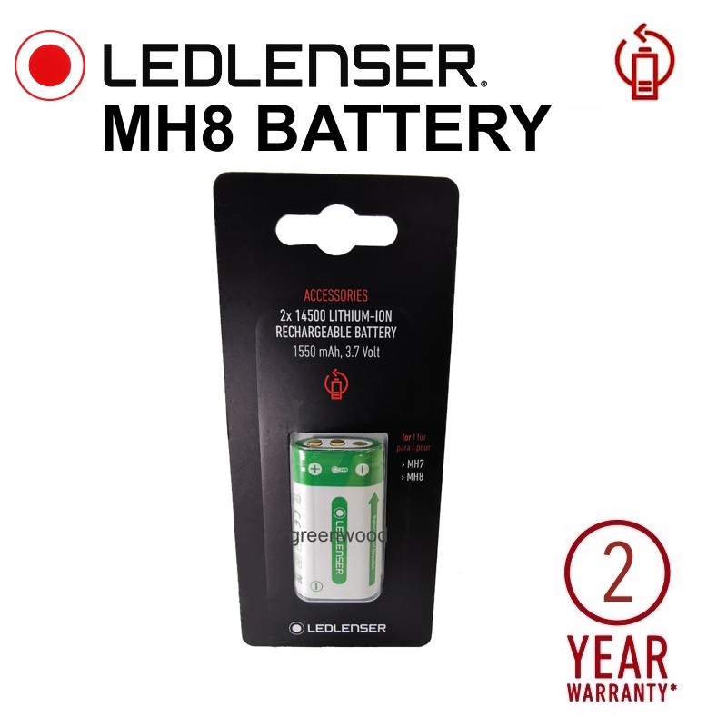 LEDLENSER MH8 แบตเตอรี่แบบชาร์จไฟได้ [แบตเตอรี่ลิเธียมไอออนแบบเลนส์ Led สําหรับไฟหน้า MH7 & MH8]