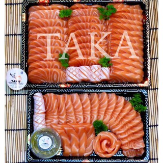 [QTV67Y2Z ลดเพิ่ม] Taka Sashimi แซลมอล Sashimi Xl ขนาด 1200g**ราคาไม่รวมค่าจัดส่งตามระยะทาง สอบถามก่อนชำระเงิน**