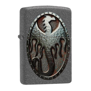 Zippo ไฟแช็กรุ่น 49072 Metal Dragon Shield ของแท้ รับประกันตลอดชีวิต นำเข้าและจำหน่ายโดยตัวแทนจำหน่าย