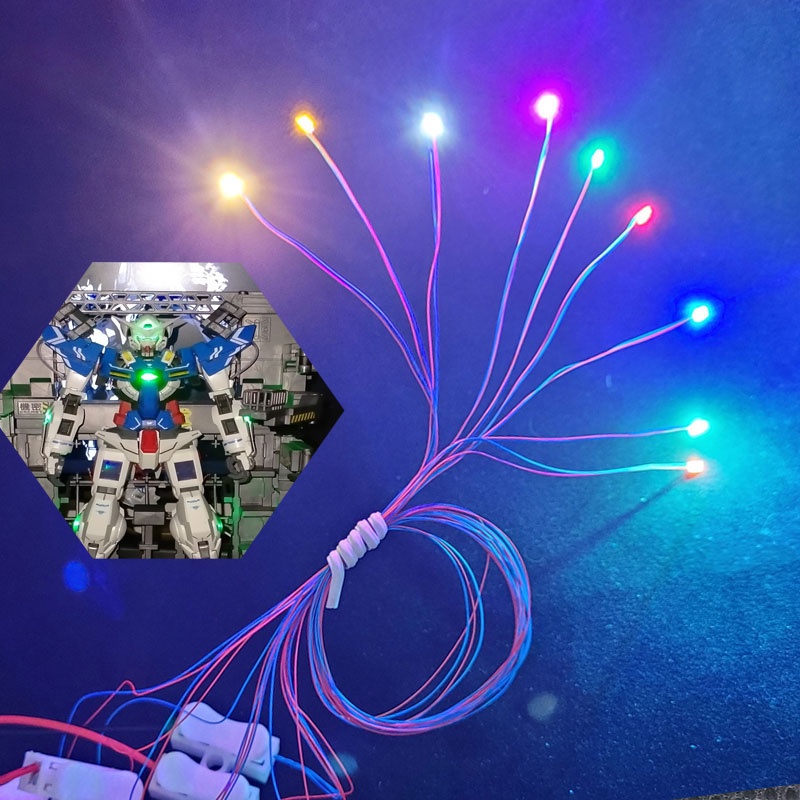 1 ชิ้น/ล็อต 0402 0603 0805 1206 SMD รุ่นรถไฟ HO N OO Scale Pre-Soldered Micro Litz สาย LED สาย 20 ซม