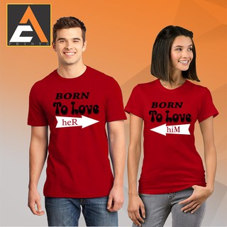 เสื้อเชิ้ต AC พิมพ์คู่ (ONE PIECE) เกิดมาเพื่อความรักเสื้อยืดสําหรับผู้ชายและผู้หญิง Y^1